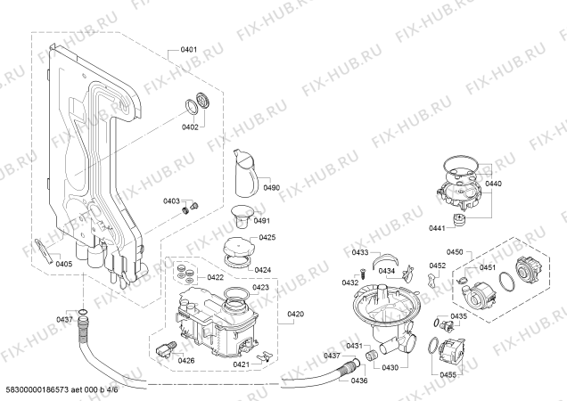 Схема №1 S42D50N1EU с изображением Силовой модуль запрограммированный для посудомоечной машины Bosch 12015576
