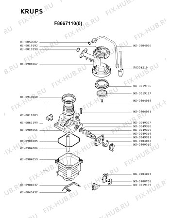 Схема №1 F8674210(0) с изображением Спецфильтр для кофеварки (кофемашины) Krups MS-0904067