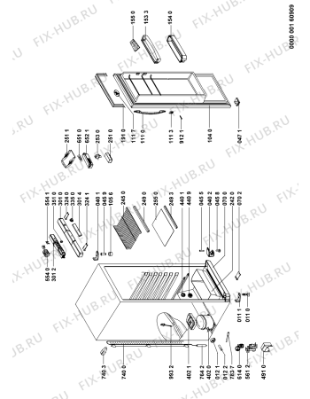 Схема №1 WVR 360 с изображением Дверь для холодильника Whirlpool 481241610712