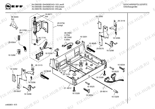 Схема №1 S4456A3 Art:SI657b с изображением Инструкция по эксплуатации для посудомойки Bosch 00588519