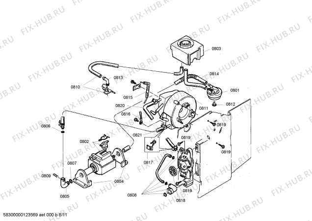 Схема №3 TK68E57GB с изображением Панель для электрокофемашины Siemens 00663483