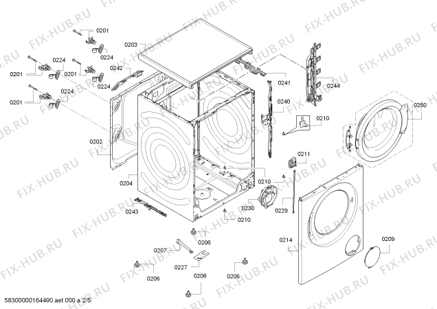 Схема №1 WAP24260GC Maxx 8 Made in Germany с изображением Ручка для стиральной машины Bosch 00659218