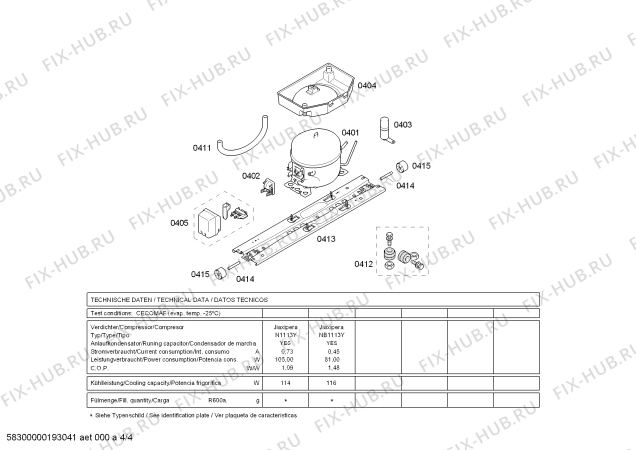 Схема №1 KG36NSB31 с изображением Модуль для холодильника Siemens 00754434