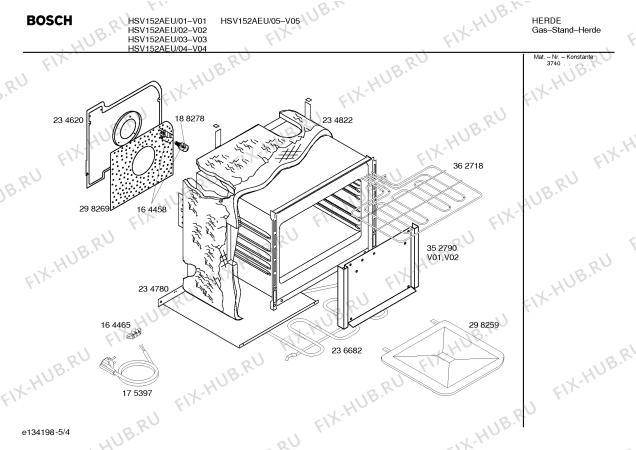 Взрыв-схема плиты (духовки) Bosch HSV152AEU Bosch - Схема узла 04