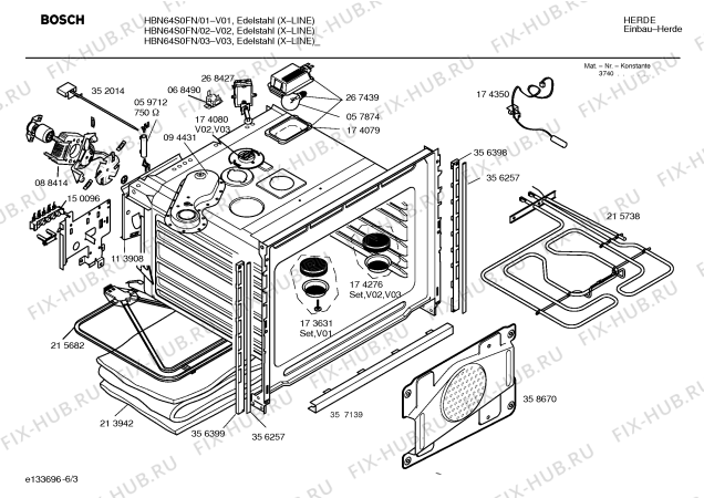 Схема №1 HBN46S0EU с изображением Ручка управления духовкой для электропечи Bosch 00176391