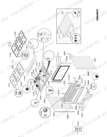 Схема №1 ACM 411 IX с изображением Кнопка (ручка регулировки) для плиты (духовки) Whirlpool 482000025738
