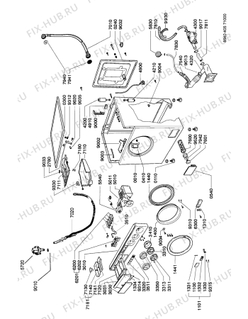 Схема №1 AWL 405 с изображением Переключатель (таймер) для стиральной машины Whirlpool 481928218796