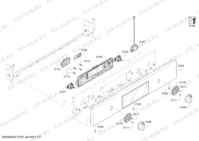 Схема №1 POM301W Thermador с изображением Внешняя дверь для плиты (духовки) Bosch 00777933