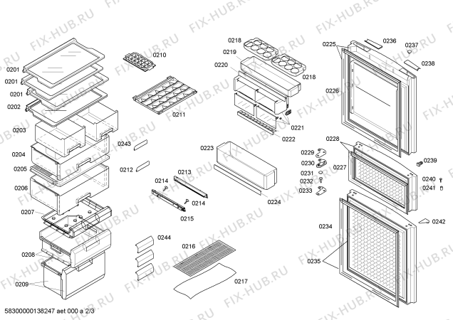 Схема №1 KK28F57TI с изображением Дверь для холодильника Siemens 00627758