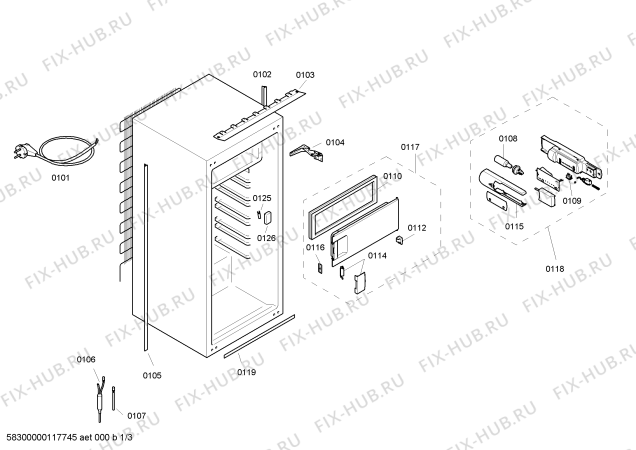 Схема №1 RT220202 с изображением Модуль для холодильника Bosch 00654733