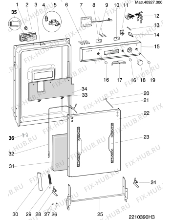 Взрыв-схема посудомоечной машины Ariston LV661AALU (F033946) - Схема узла