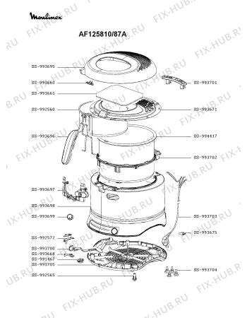 Схема №1 FF133D10/87A с изображением Кабель для электротостера Moulinex SS-993703