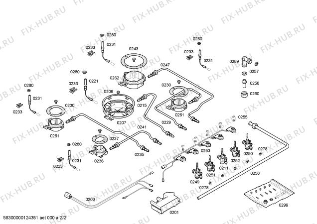 Схема №1 3ETL378B с изображением Варочная панель для электропечи Bosch 00478942