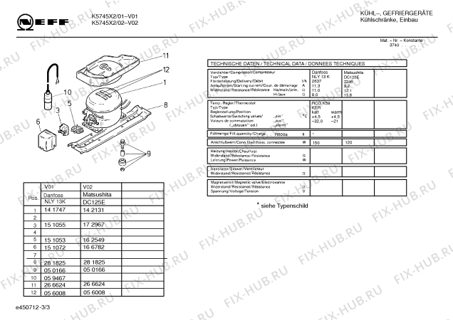 Схема №1 K5745X1 KF545 с изображением Инструкция по эксплуатации для холодильника Bosch 00529153