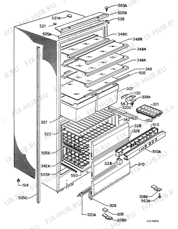 Взрыв-схема холодильника Electrolux ER3035I - Схема узла Housing 001