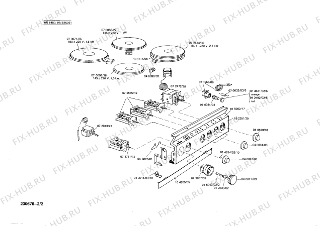 Схема №1 HN5439 с изображением Крышка для электропечи Siemens 00040839