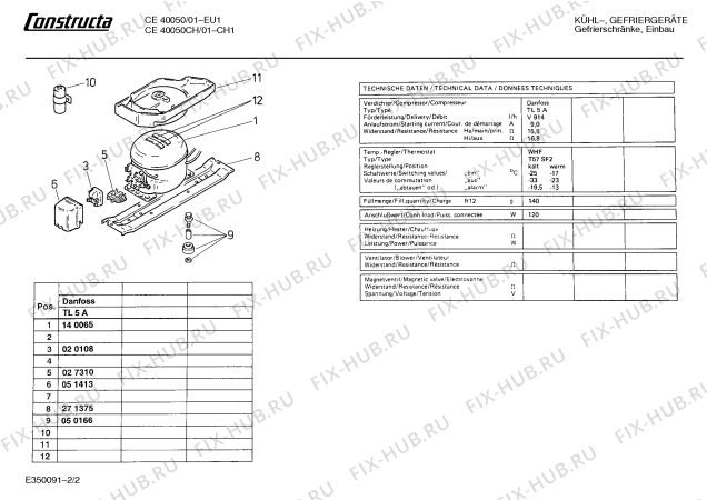 Взрыв-схема холодильника Constructa CE40050CH - Схема узла 02