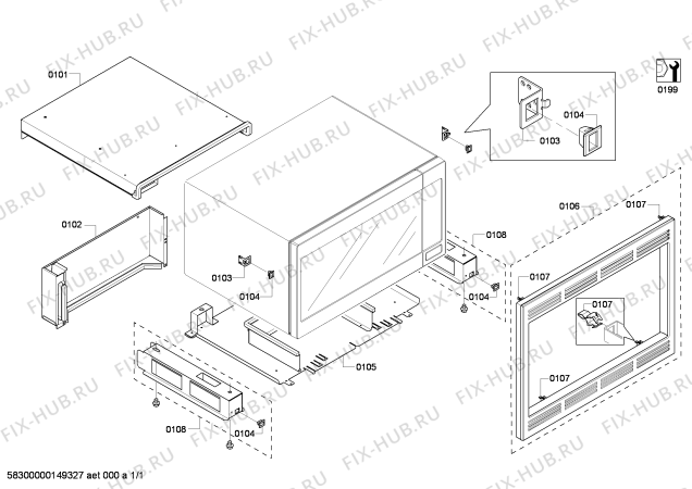 Схема №1 MCT27ES с изображением Рамка для плиты (духовки) Bosch 00685276