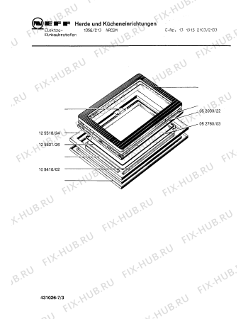Взрыв-схема плиты (духовки) Neff 1313152103 1056/213NRCSM - Схема узла 03