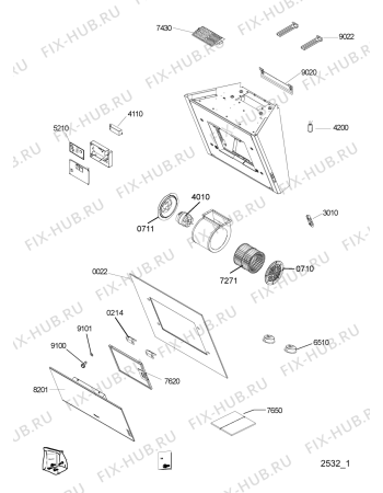 Схема №1 DWGR 9750 EW с изображением Обшивка для электровытяжки Whirlpool 480122100382