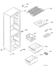 Схема №1 RJP3301 с изображением Ящичек для холодильной камеры Zanussi 2426358111