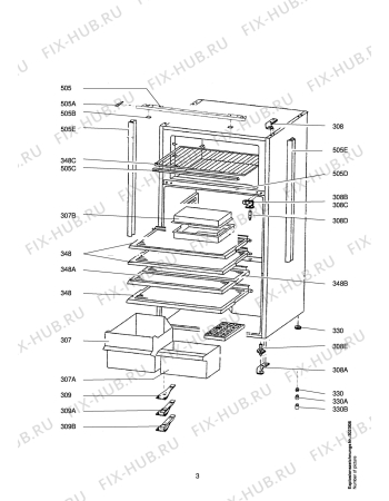 Взрыв-схема холодильника Aeg S2232-5E - Схема узла Housing 001