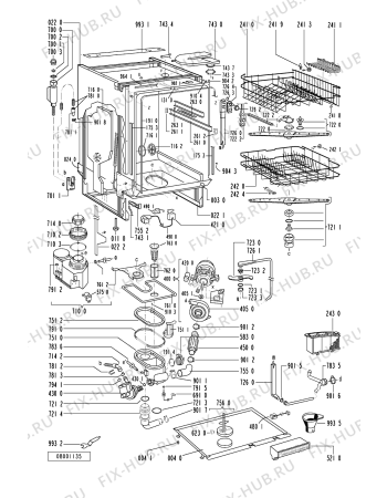 Схема №1 ADP 331/S WH с изображением Мини-ручка для электропосудомоечной машины Whirlpool 481241358918