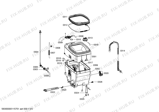 Схема №2 4TL750A TL750 с изображением Панель управления для стиралки Bosch 00660674