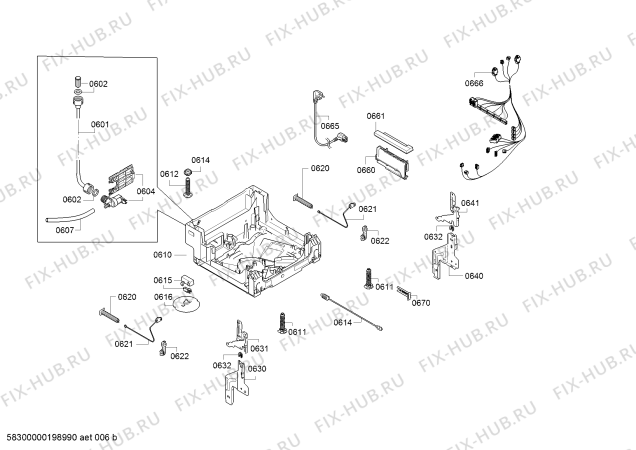 Схема №2 3VT304NA с изображением Передняя панель для посудомойки Bosch 11018852