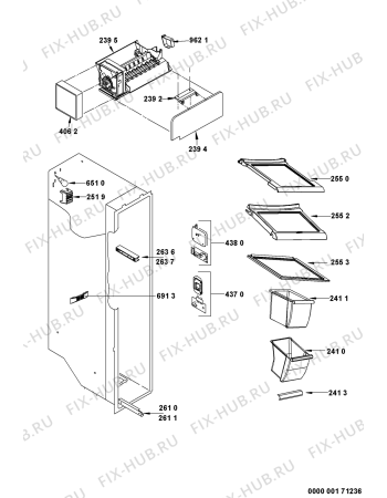 Схема №2 20BIL4A+ с изображением Корпусная деталь для холодильной камеры Whirlpool 480131100581