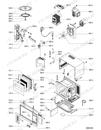 Схема №1 AVM 551 BL с изображением Дверца для микроволновки Whirlpool 481245058437