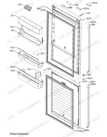 Схема №1 S83620CDW2 с изображением Дверца для холодильной камеры Aeg 2801727880