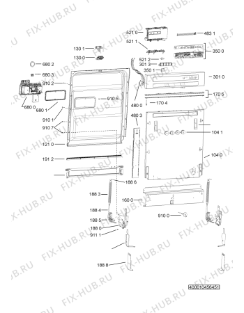 Схема №3 GSIP 6143 TR A+ PT с изображением Панель для посудомоечной машины Whirlpool 481010425674