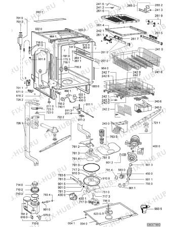 Взрыв-схема посудомоечной машины Privileg PDSX 6232 - Схема узла