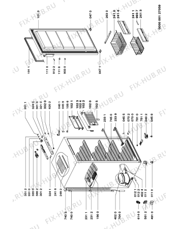 Схема №1 AFE 138/G с изображением Сосуд для холодильника Whirlpool 481245819171