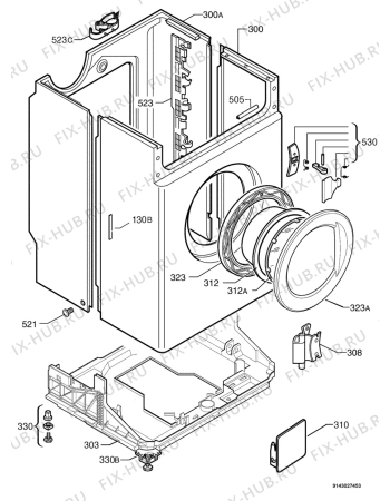 Взрыв-схема стиральной машины Zanussi ZWD1005 - Схема узла Housing 001