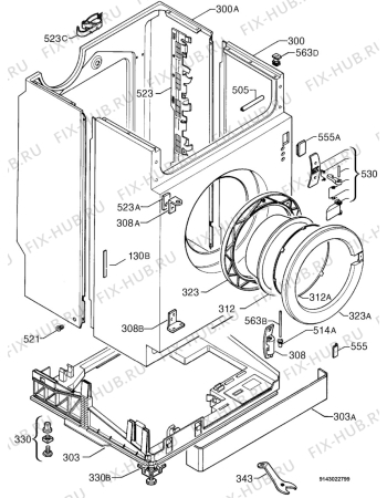 Взрыв-схема стиральной машины Aeg Electrolux L16866 - Схема узла Housing 001