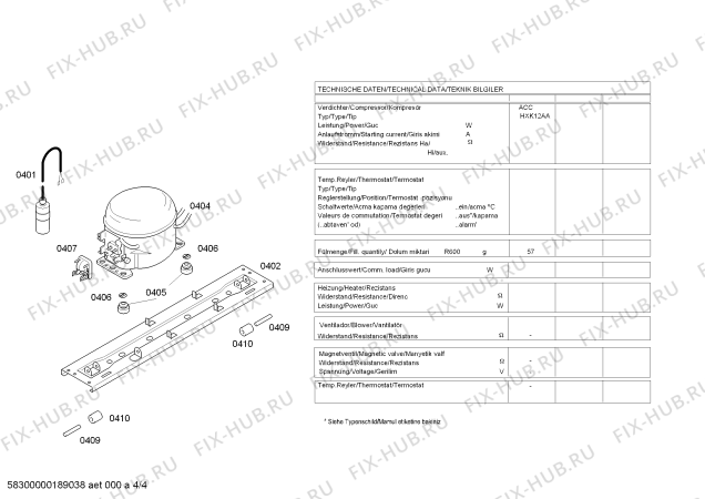 Схема №1 KGN53XI25A с изображением Модуль управления для холодильника Bosch 11004568