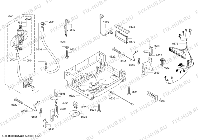 Схема №1 S51M69X3GB, GlassCare с изображением Краткая инструкция для электропосудомоечной машины Bosch 00734356
