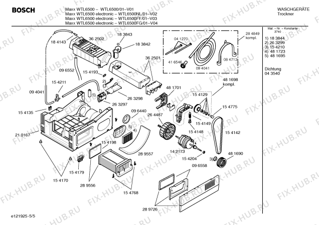 Схема №1 WTL6500FG Maxx WTL6500 electronic с изображением Инструкция по установке и эксплуатации для электросушки Bosch 00529218