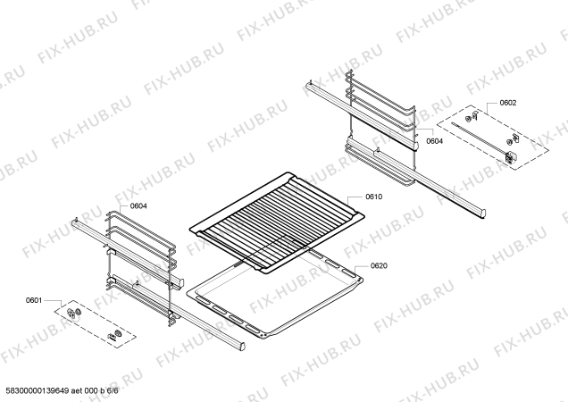 Взрыв-схема плиты (духовки) Siemens HB63AS520 - Схема узла 06