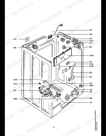 Взрыв-схема стиральной машины Aeg LAV72768 - Схема узла Electrical equipment 268