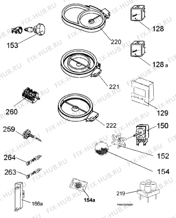 Взрыв-схема плиты (духовки) Electrolux FEH50G3100 - Схема узла Section 7