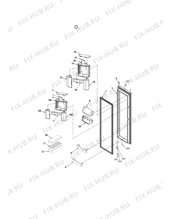 Схема №3 AB2526PEKW с изображением Винтик для холодильника Whirlpool 482000020059