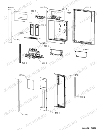 Схема №1 WSN 5556 A+ W с изображением Дверца для холодильника Whirlpool 480132102609