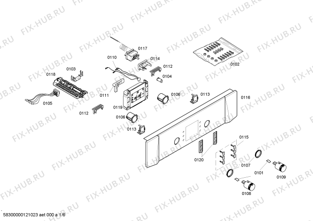Схема №1 3HT528XDP с изображением Плита Bosch 00665526