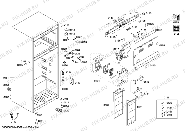 Схема №1 P1KNT3606B с изображением Дверь для холодильника Bosch 00247289