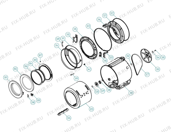 Взрыв-схема стиральной машины Gorenje FTD 816   -Stainless (900003453, WM60.3) - Схема узла 03