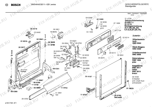 Схема №2 S4142N1GB GB5122.26I с изображением Мотор для посудомоечной машины Bosch 00140539