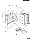 Схема №1 RUS12 (F028216) с изображением Часть корпуса для холодильника Indesit C00091488